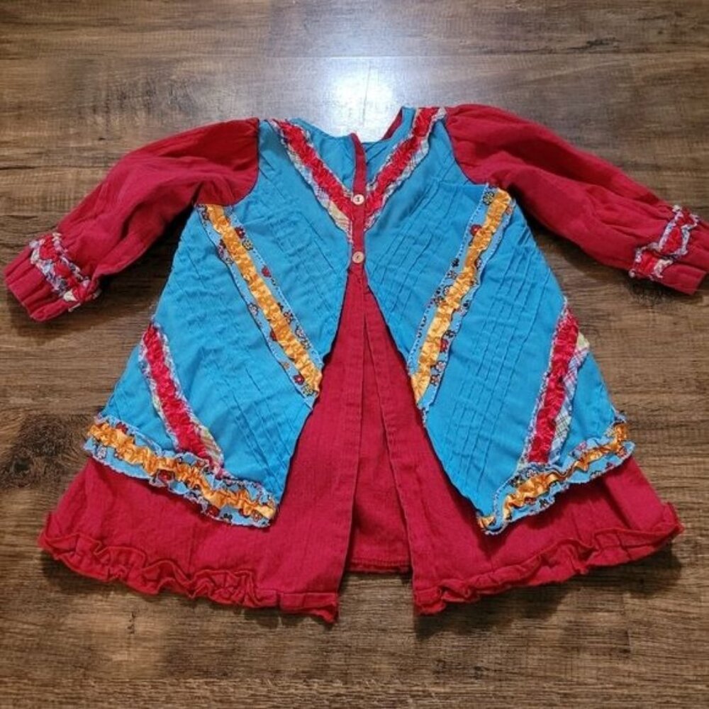 Girls vintage hippie top dress boho Bohemian handmade size 2 2T Berkeley